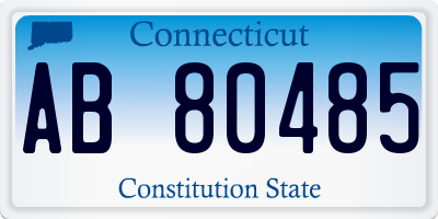 CT license plate AB80485