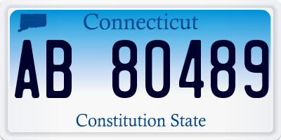 CT license plate AB80489