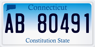 CT license plate AB80491