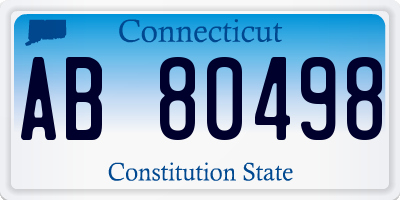CT license plate AB80498