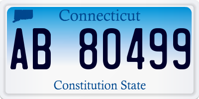 CT license plate AB80499