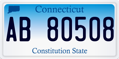 CT license plate AB80508