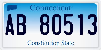 CT license plate AB80513