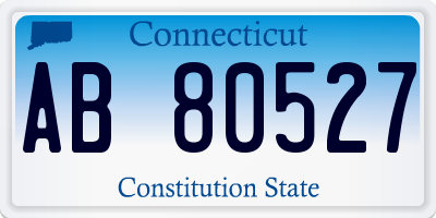 CT license plate AB80527