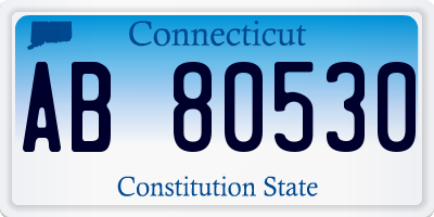 CT license plate AB80530