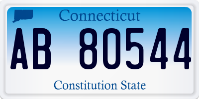 CT license plate AB80544