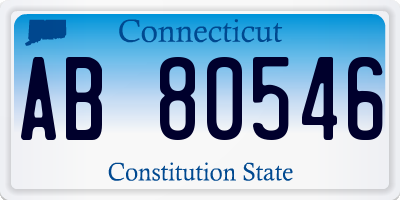 CT license plate AB80546