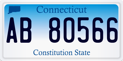 CT license plate AB80566