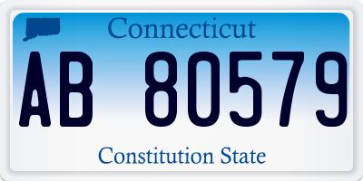 CT license plate AB80579