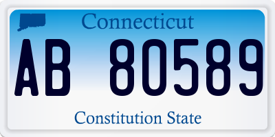 CT license plate AB80589