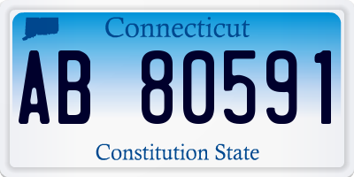 CT license plate AB80591