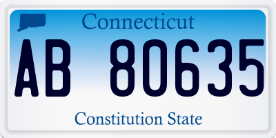 CT license plate AB80635