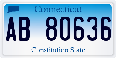 CT license plate AB80636