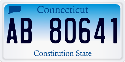 CT license plate AB80641