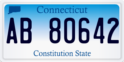 CT license plate AB80642