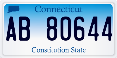 CT license plate AB80644