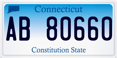 CT license plate AB80660