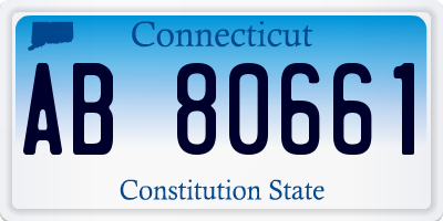 CT license plate AB80661