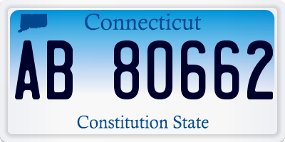 CT license plate AB80662