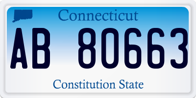 CT license plate AB80663