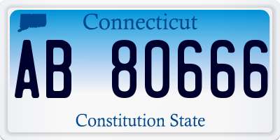 CT license plate AB80666