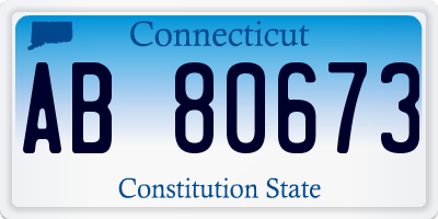 CT license plate AB80673