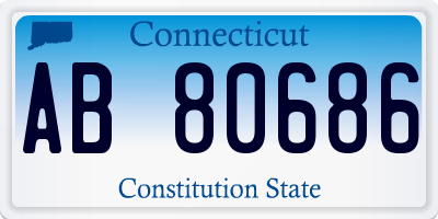 CT license plate AB80686