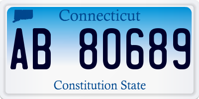 CT license plate AB80689