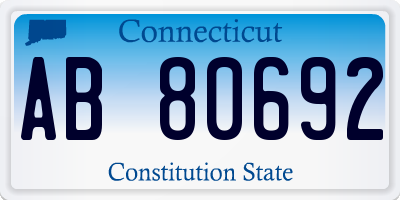 CT license plate AB80692