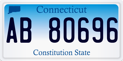 CT license plate AB80696