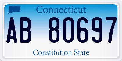 CT license plate AB80697