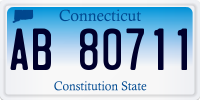 CT license plate AB80711