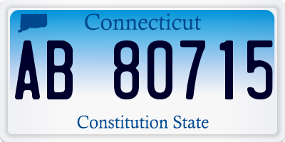 CT license plate AB80715