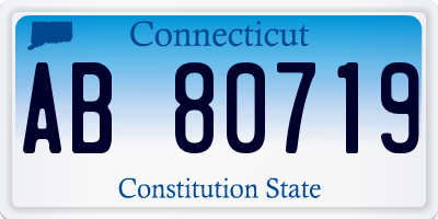 CT license plate AB80719