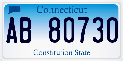 CT license plate AB80730