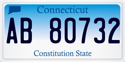 CT license plate AB80732