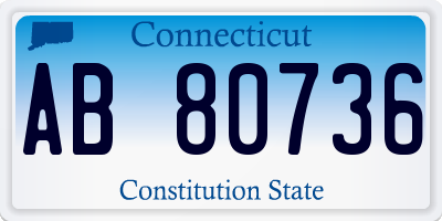 CT license plate AB80736