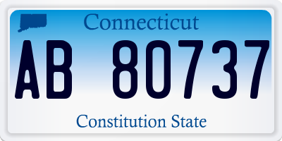 CT license plate AB80737