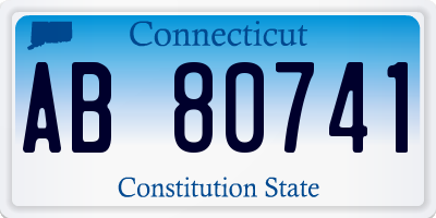 CT license plate AB80741