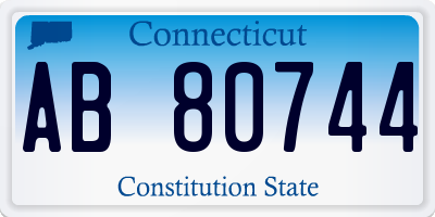 CT license plate AB80744