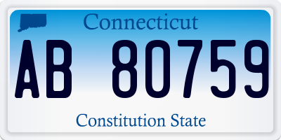 CT license plate AB80759