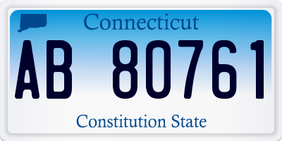 CT license plate AB80761