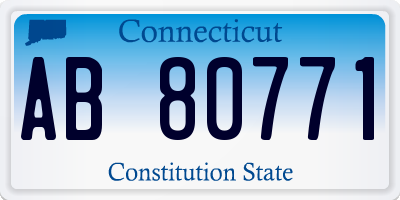 CT license plate AB80771