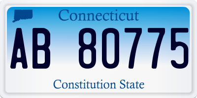 CT license plate AB80775