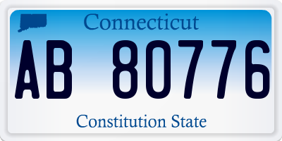 CT license plate AB80776