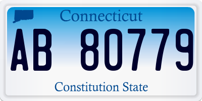 CT license plate AB80779