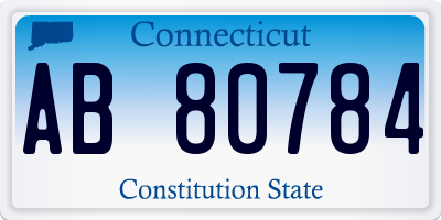 CT license plate AB80784