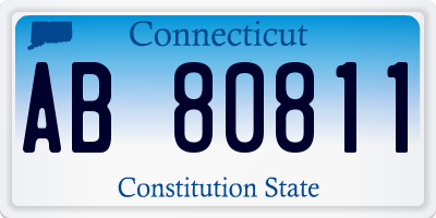 CT license plate AB80811