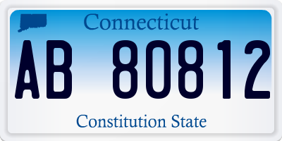 CT license plate AB80812