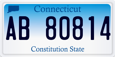 CT license plate AB80814